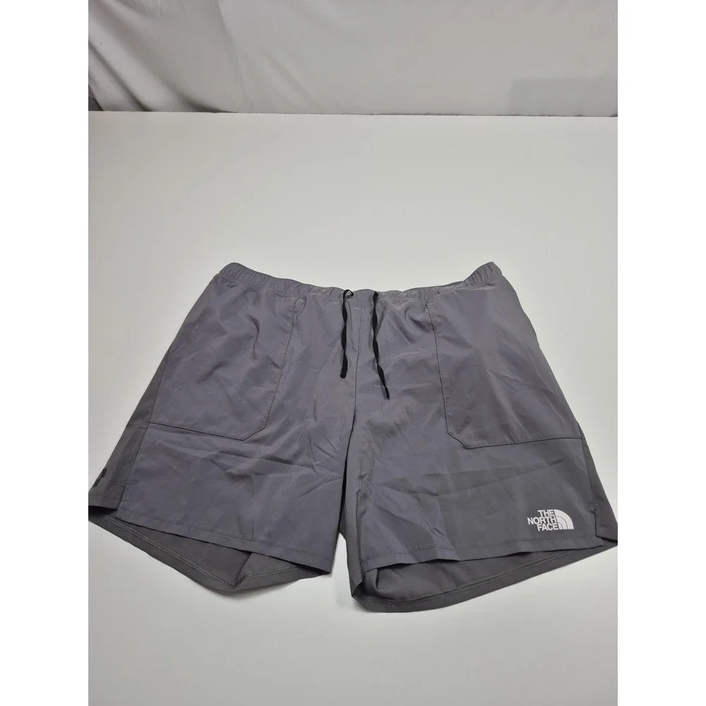 The North Face Sunriser Shorts Mens 2XL Gray 7 Inseam Lined Athletic Running Gym